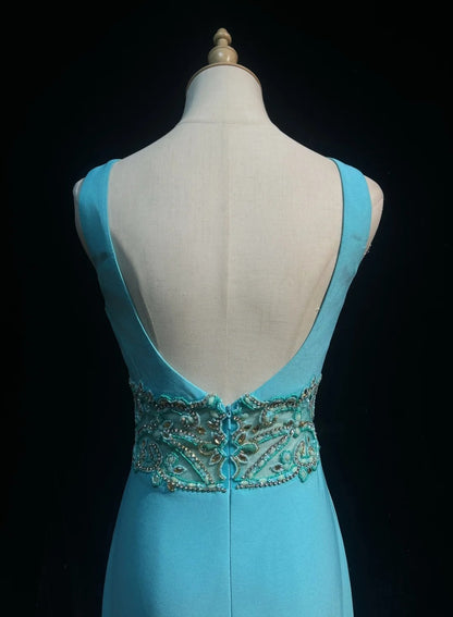 Pretty Sheath Scoop Light Blue Satin Short Mini Homecoming Dresses Hoco Gowns N2441