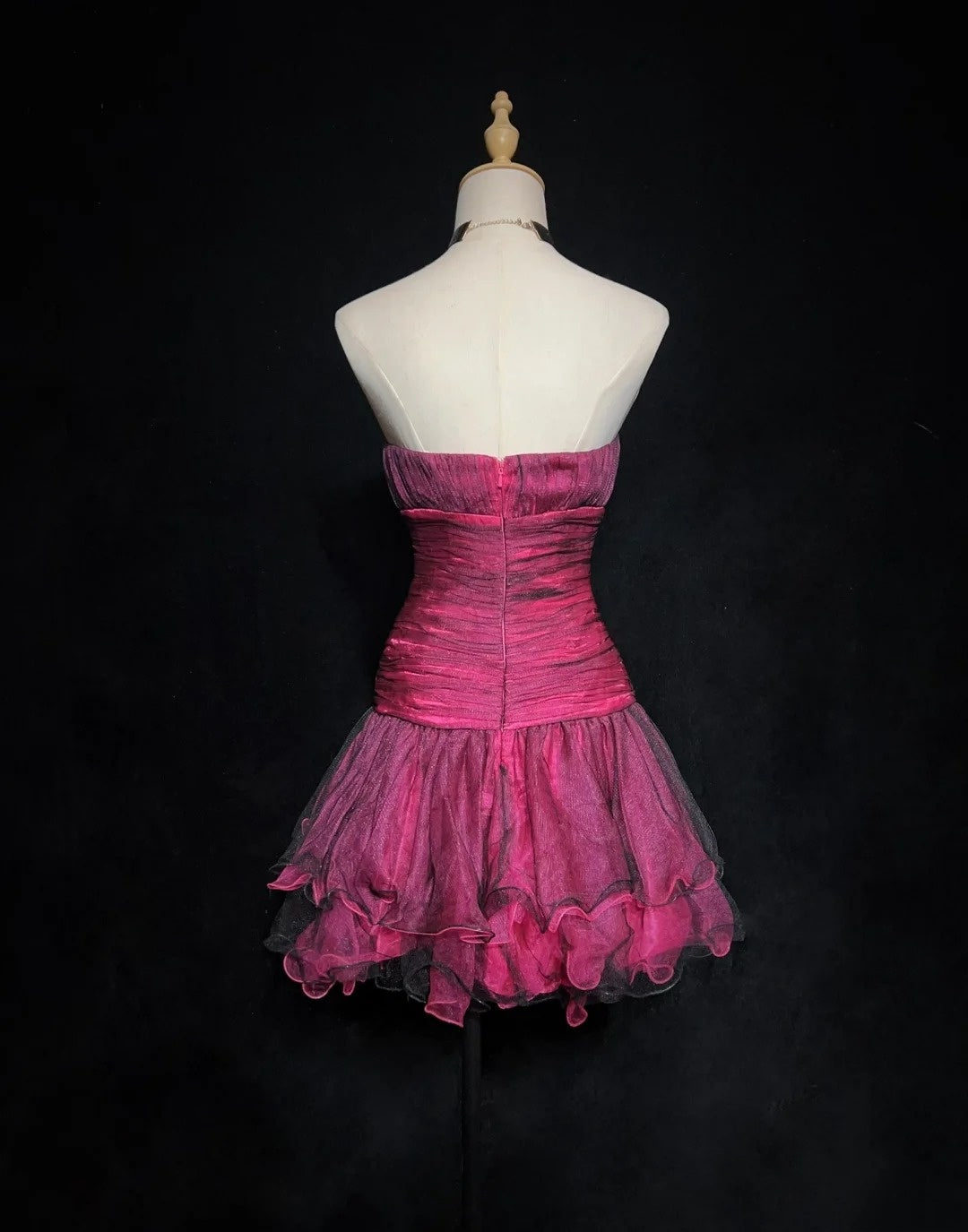 Unique Ball Gown Spaghetti Strap Hot Pink Mini Short Y2K Ideas Senior Homecoming Dresses Hoco Gowns N3092