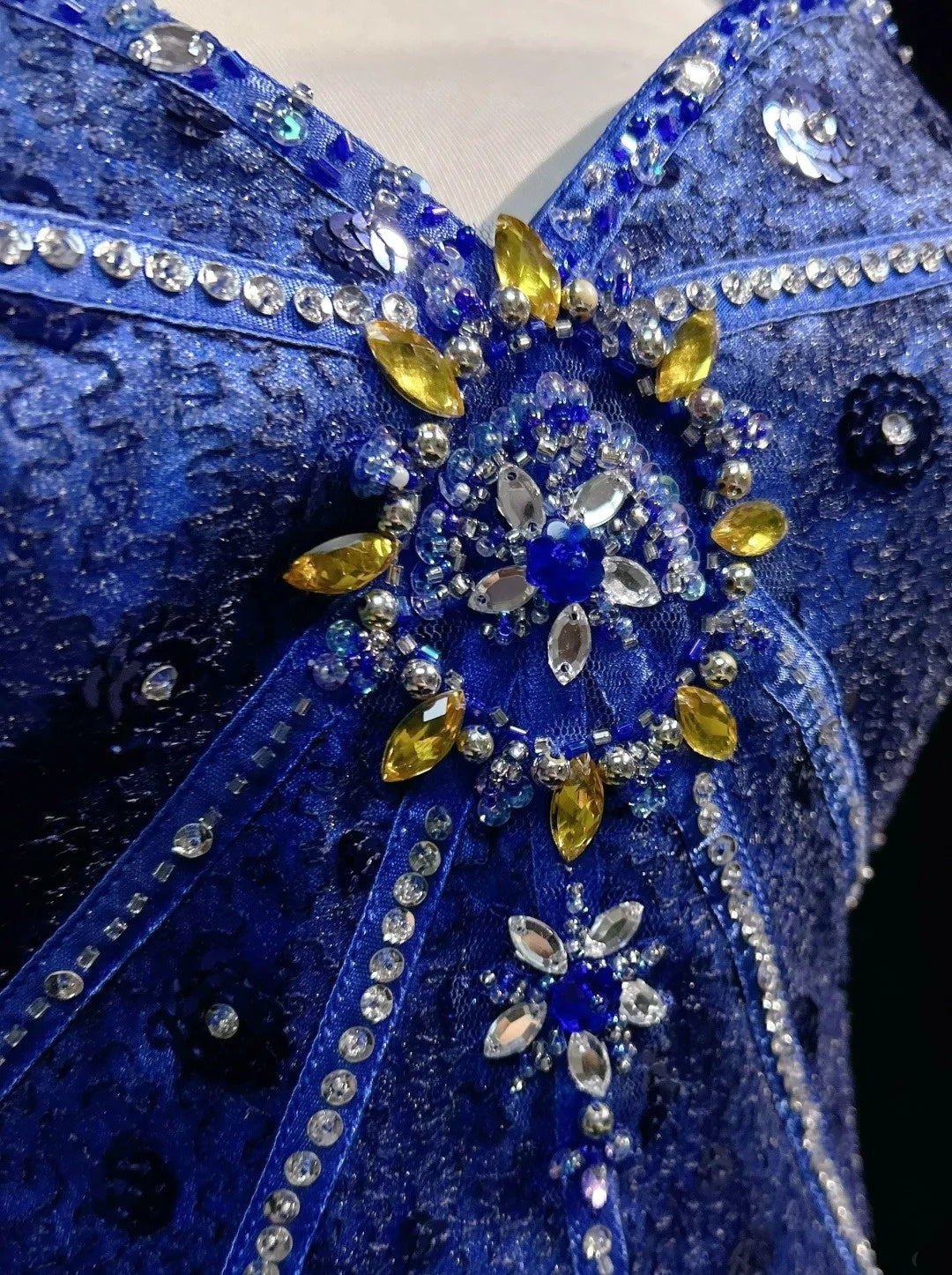 Vintage Prom Dresses 1960s Mermaid Spaghetti Strap Royal Blue With Beaded Cape Long Prom Gown N3118