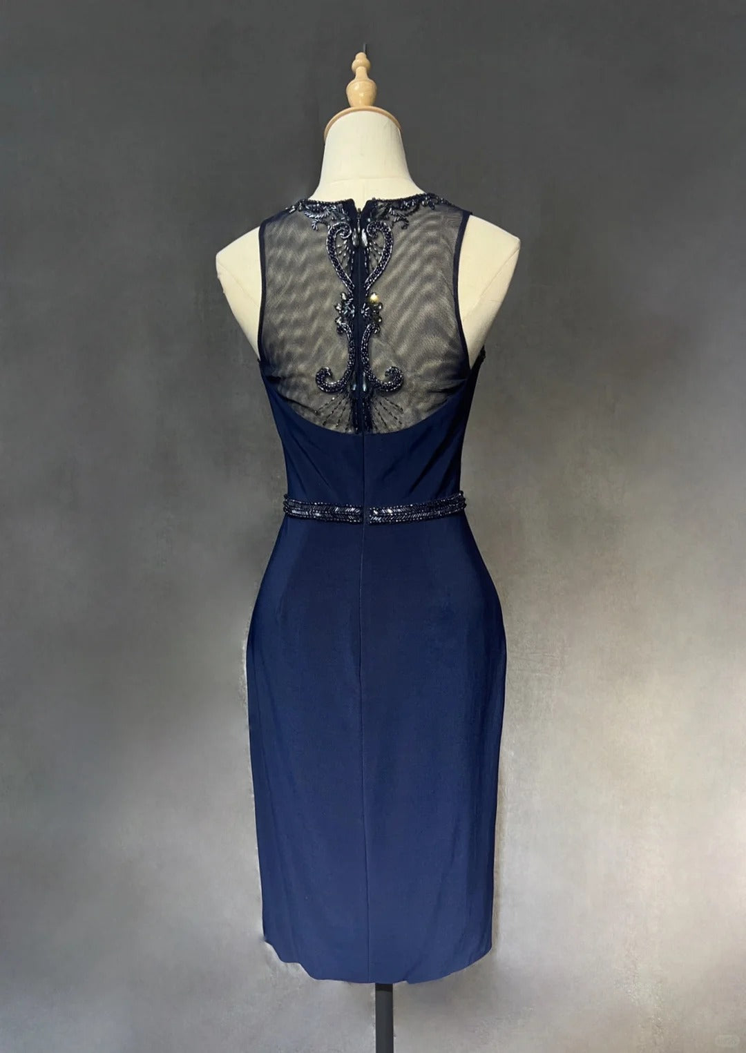 Sexy Hoco Dress Sheath Scoop Navy Blue Tight Bodycon Homecoming Party Dress RC0111