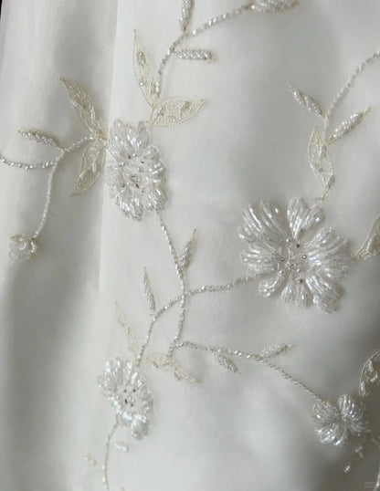 Unique Wedding Dresses A Line Strapless White With Beading Summer Garden Long Bridal Gown N3676