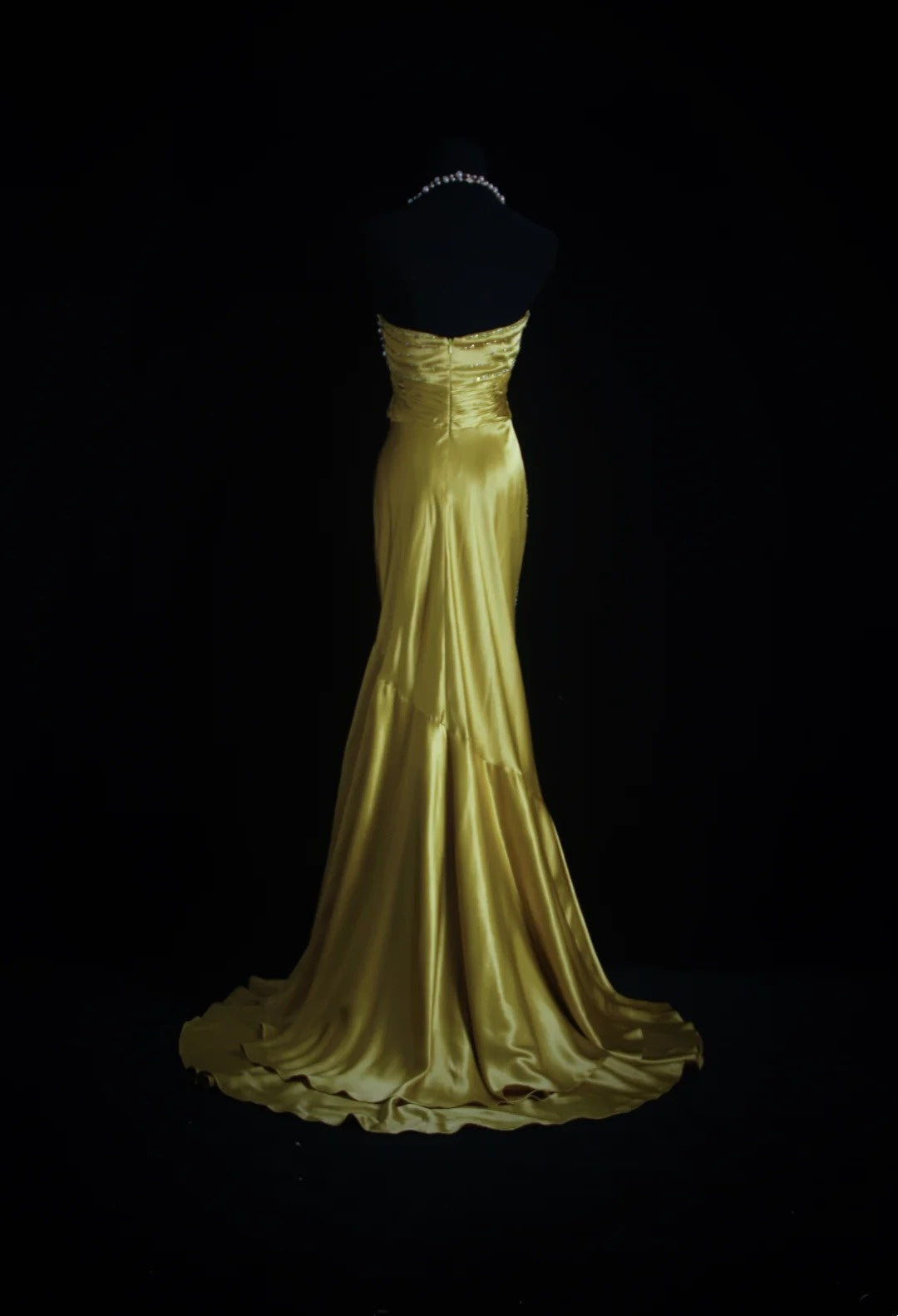 Vintage Prom Dresses Aesthetic 80s Retro Mermaid Sweethert Green Satin Long Formal Outfits N2334