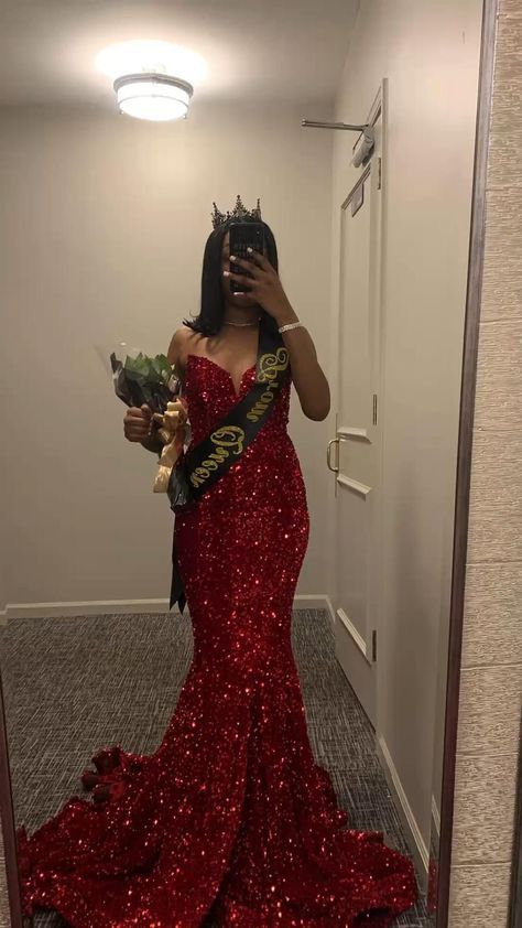 Sparkly Mermaid Sweetheart Burgundy Sequined Long Prom Dresses For Black Gilrs Formal Dresses N714