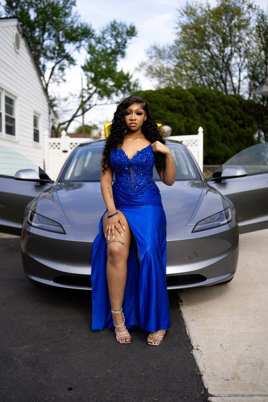 Sexy Mermaid Sweethart Royal Blue With Appliqued Prom Dresses For Teens Formal Dress Party Outfits RB3017