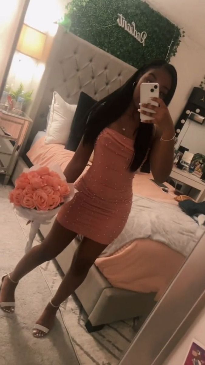 Sexy Sheath Column Spaghetti Straps Pink For Black Girls Short Inspo Hoco Dress Homecoming Dresses RB4179