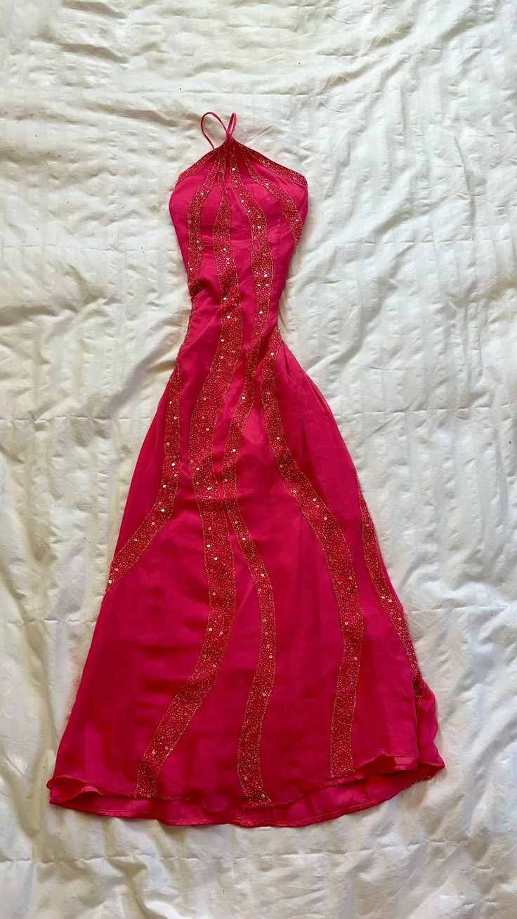 Elegant A Line Halter Hot Pink Cinderella With Beaded Prom Dress Floor Length Evening Party Gown RB9543