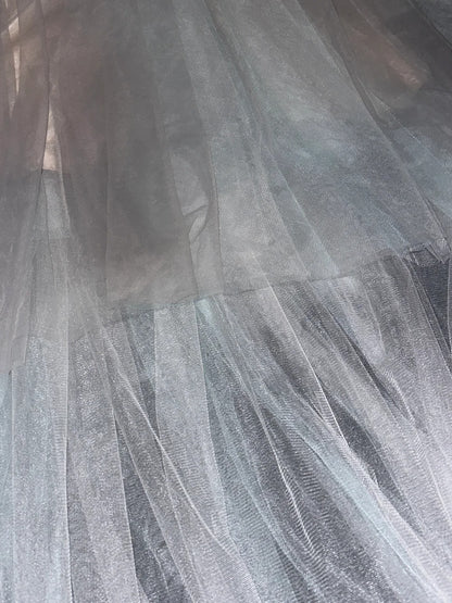 Timeless Ball Gown Spaghetti Straps Gray Tulle Long School Dances Prom Dresses 8th Grade Formal Outfits Evening Gown RB8426