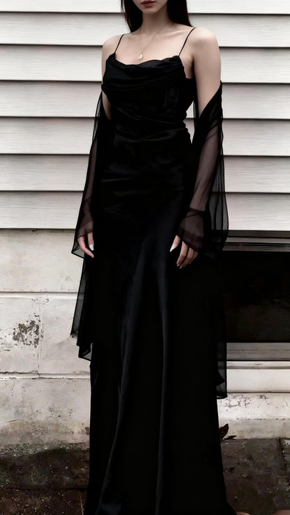Sexy A Line Spaghetti Straps Dark Green Long Prom Dresses Inspiration Party Dress Slit Senior Graduation Dress RB1202