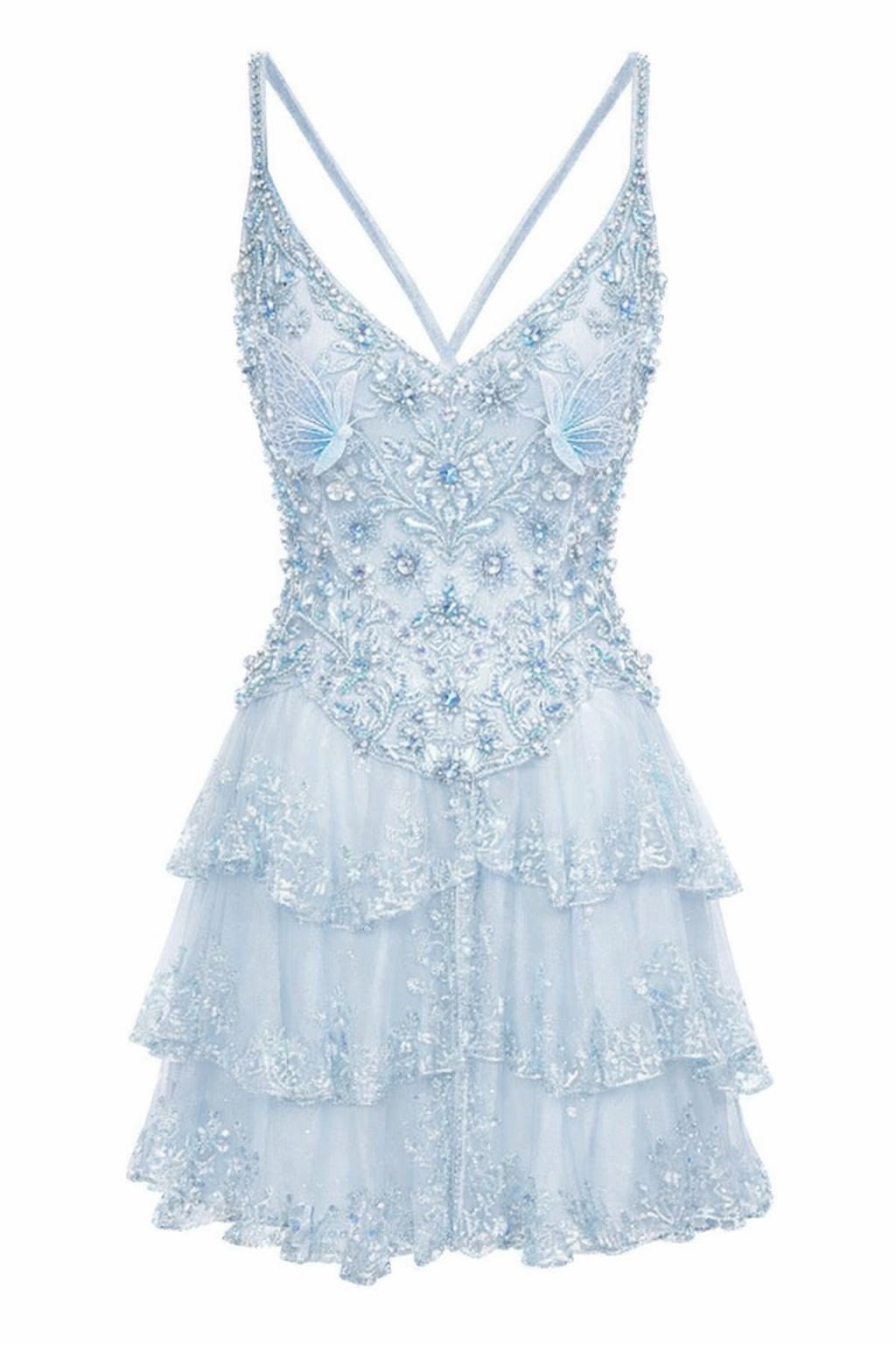 Sparkly Sheath Spaghetti Strap Light Sky Blue Sequin Mini Senior Inspo Short Birthday 18th Party Outfits Homecoming Dresses RB3177