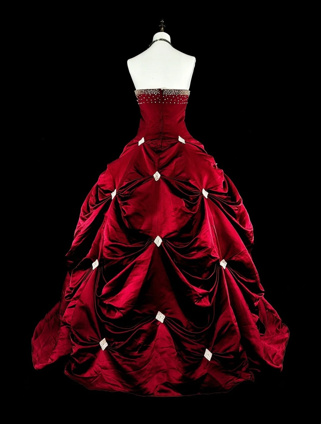 Vintage Ball Gown Sweetheart Burgundy Tiered Layers Sweet 16 Dresses Quinceanera Dress Long 15 Vestidos De Fiesta N1827