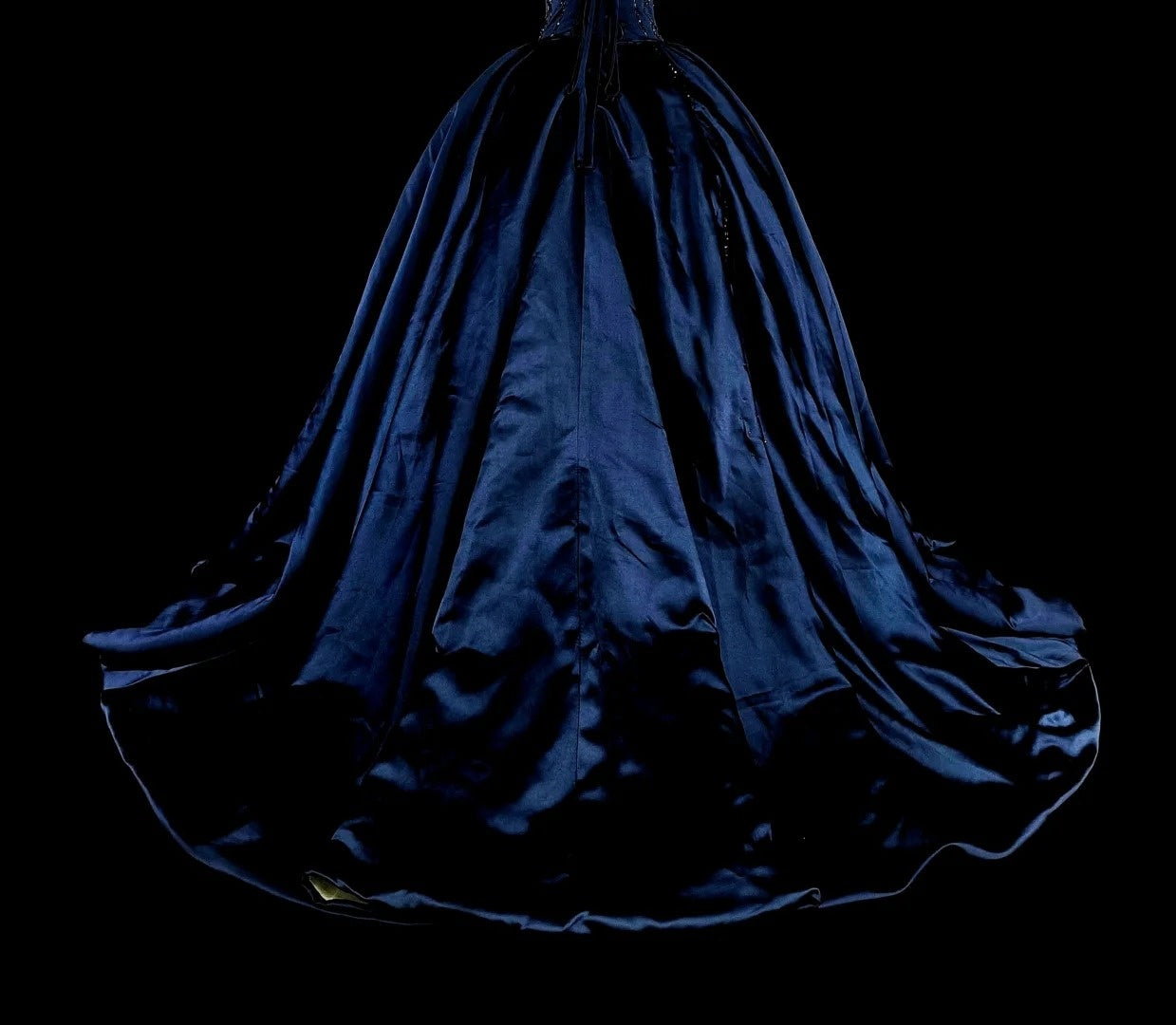 Vintage Ball Gown Sweetheart Navy Blue Tulle 80s Evening Gowns Formal Birthday Dress Long Prom Dresses N1755