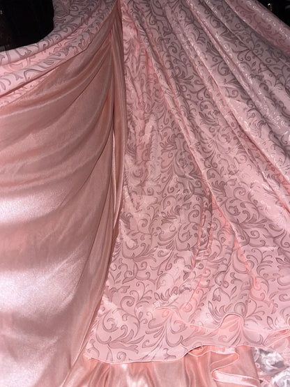 Luxurious Mermaid High Neck Lace Pink With Long Sleeves School Dances Prom Dresses 8th Grade Formal Outfits Evening Gown RB8428