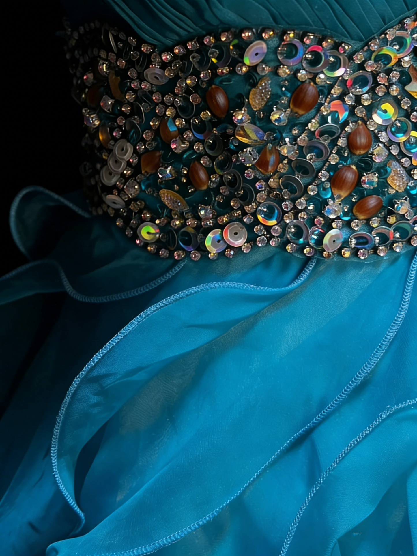 Cute Ball Gown Sweetheart Blue Tiered Short Hoco Outfits Middle School Homecoming Dresses Cocktail Gown N1194