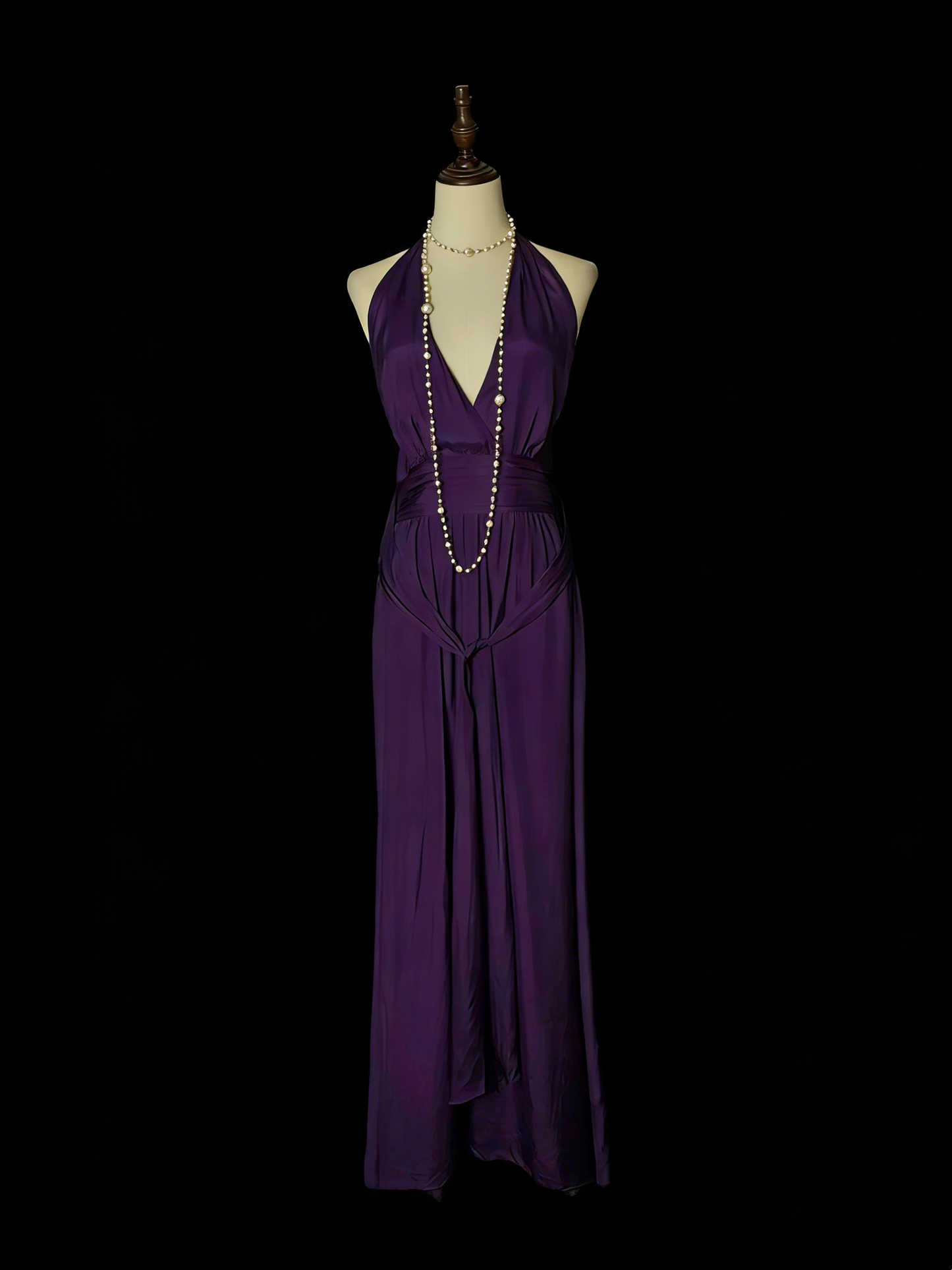 Simple A Line V Neck Purple Senior 80s Prom Dresses High School Long Formal Dress N1330