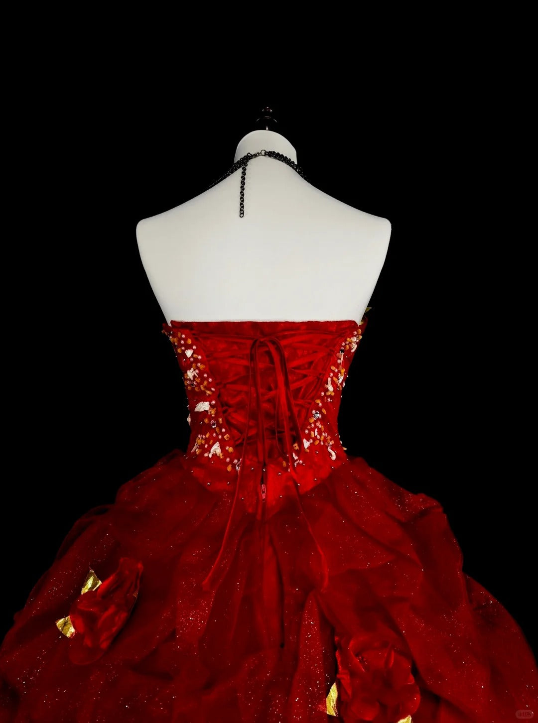 Vintage Prom Dresses Ball Gown Strapless Burgundy With Beading Pleated 1980s Long Formal Gown N2703