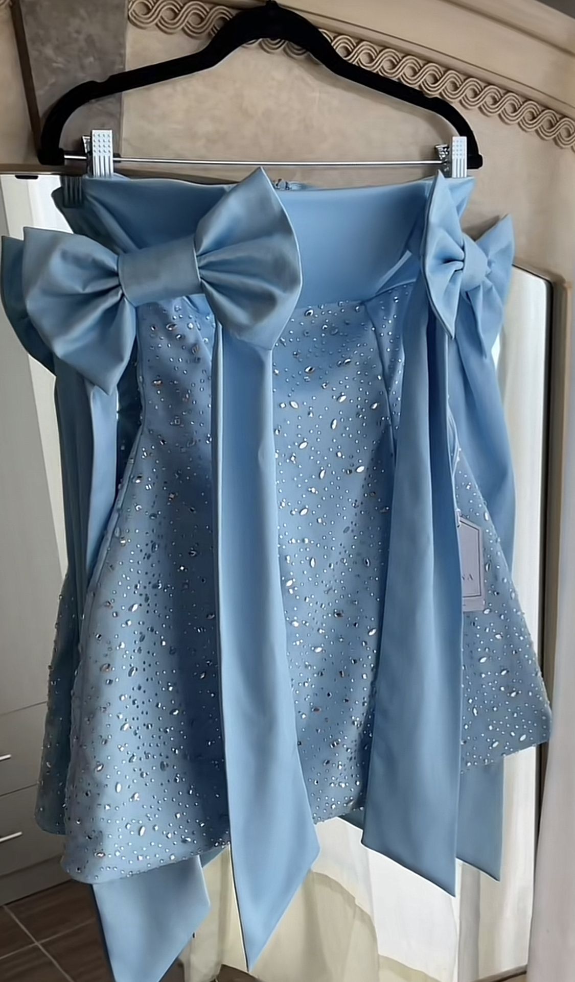 Lovely A line Strapless Blue Hoco & Homecoming Dress Inspo Short Party Dresses RB6449