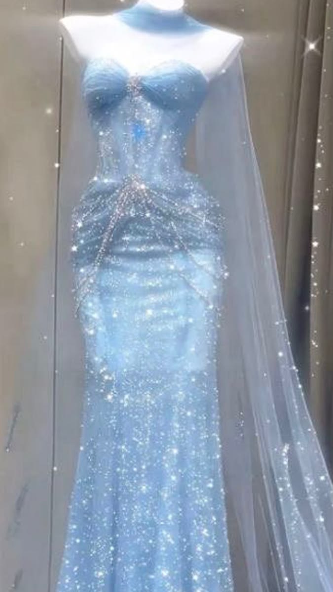Sweetheart Mermaid Tulle Long Prom Dresses Blue Formal Evening Dress Bodycon For Girls Women N4103