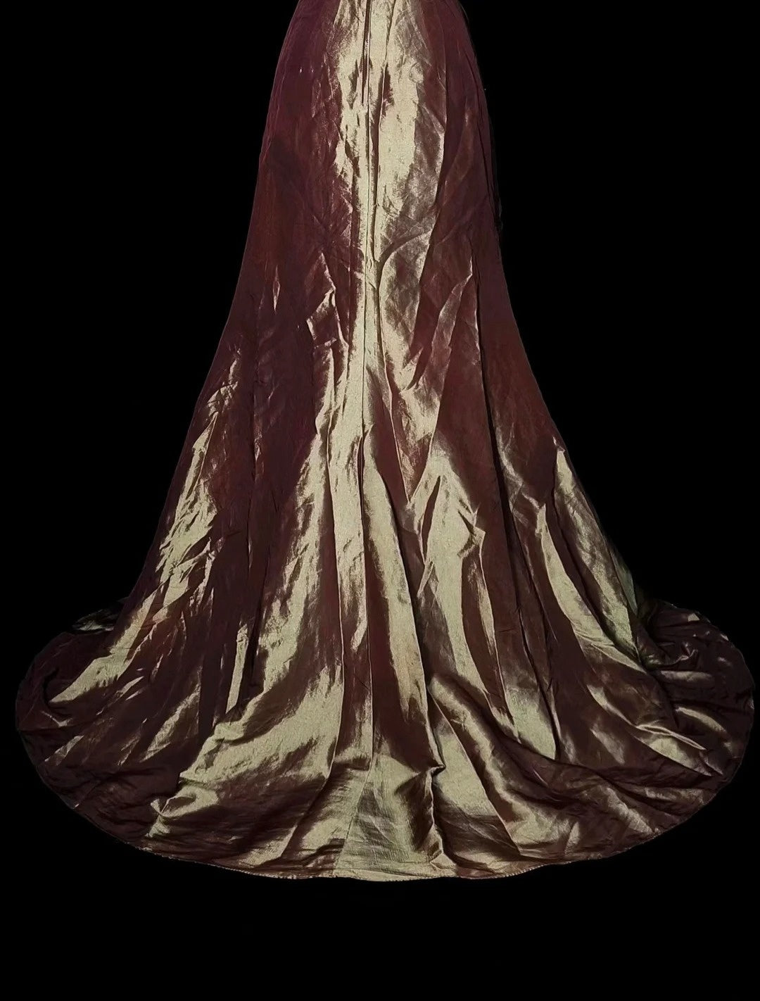 Vintage Mermaid Strapless Brown Beaded Sleeveless 80s Prom Dresses Long Formal Party Gown N1490