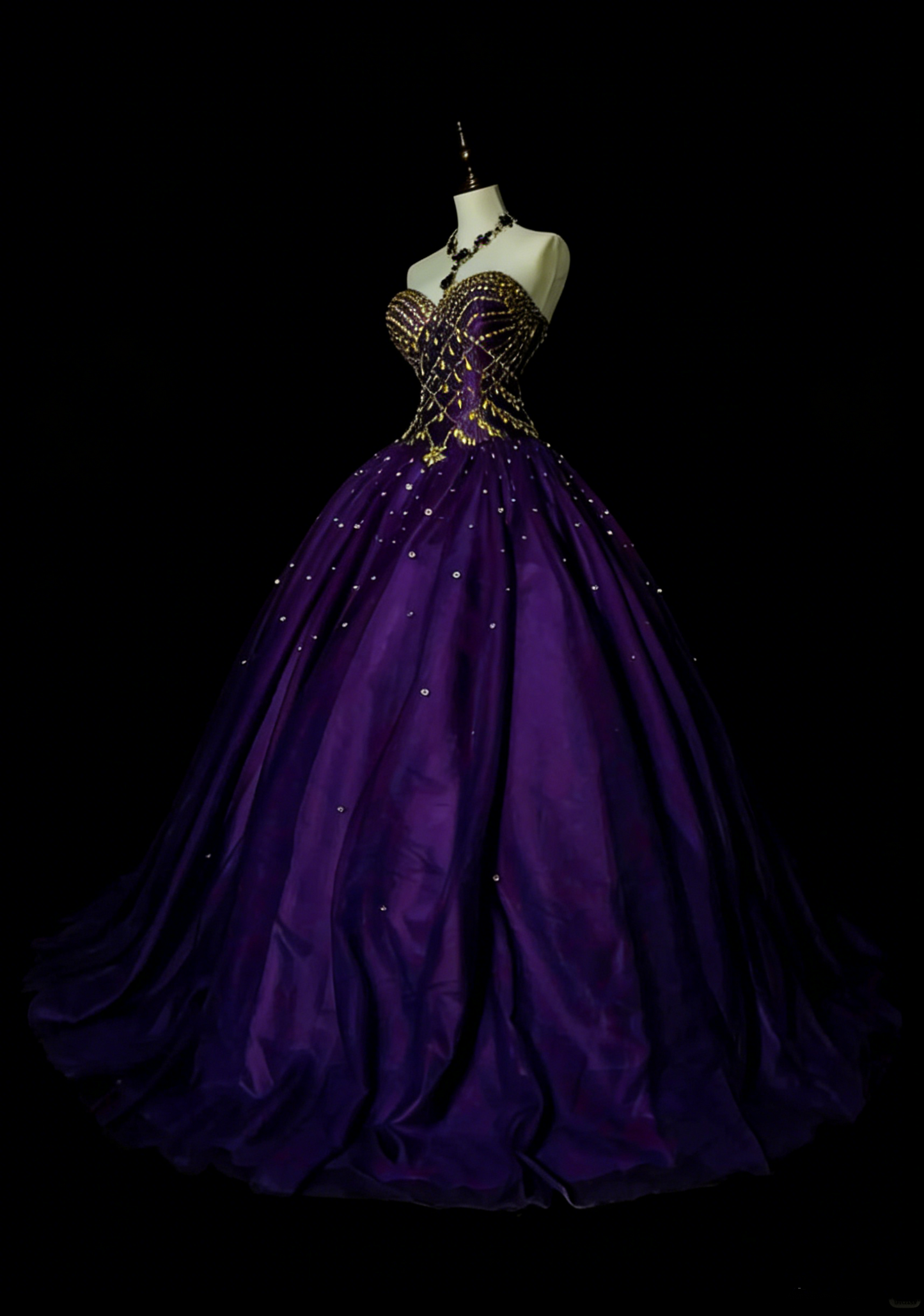 Vintage Ball Gown Sweetheart Purple Tulle Sweet 16 Dresses Quinceanera Dress Long 15 Vestidos De Fiesta N1495