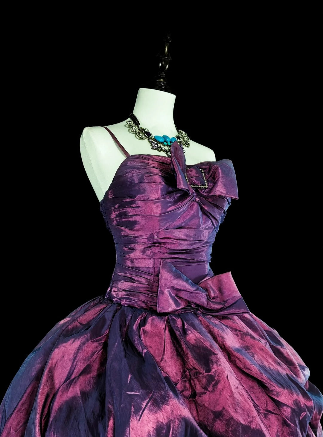 Cute Ball Gown Strapless Purple Taffeta Sweet 16 Dresses Quinceanera Dress N3414