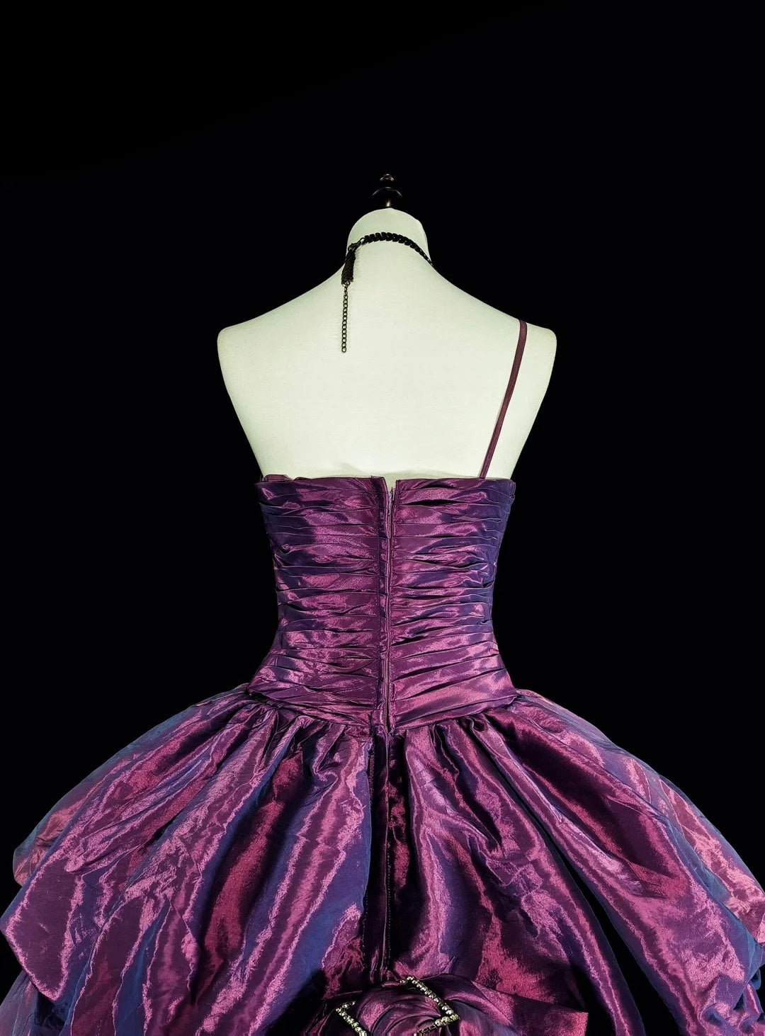 Cute Ball Gown Strapless Purple Taffeta Sweet 16 Dresses Quinceanera Dress N3414