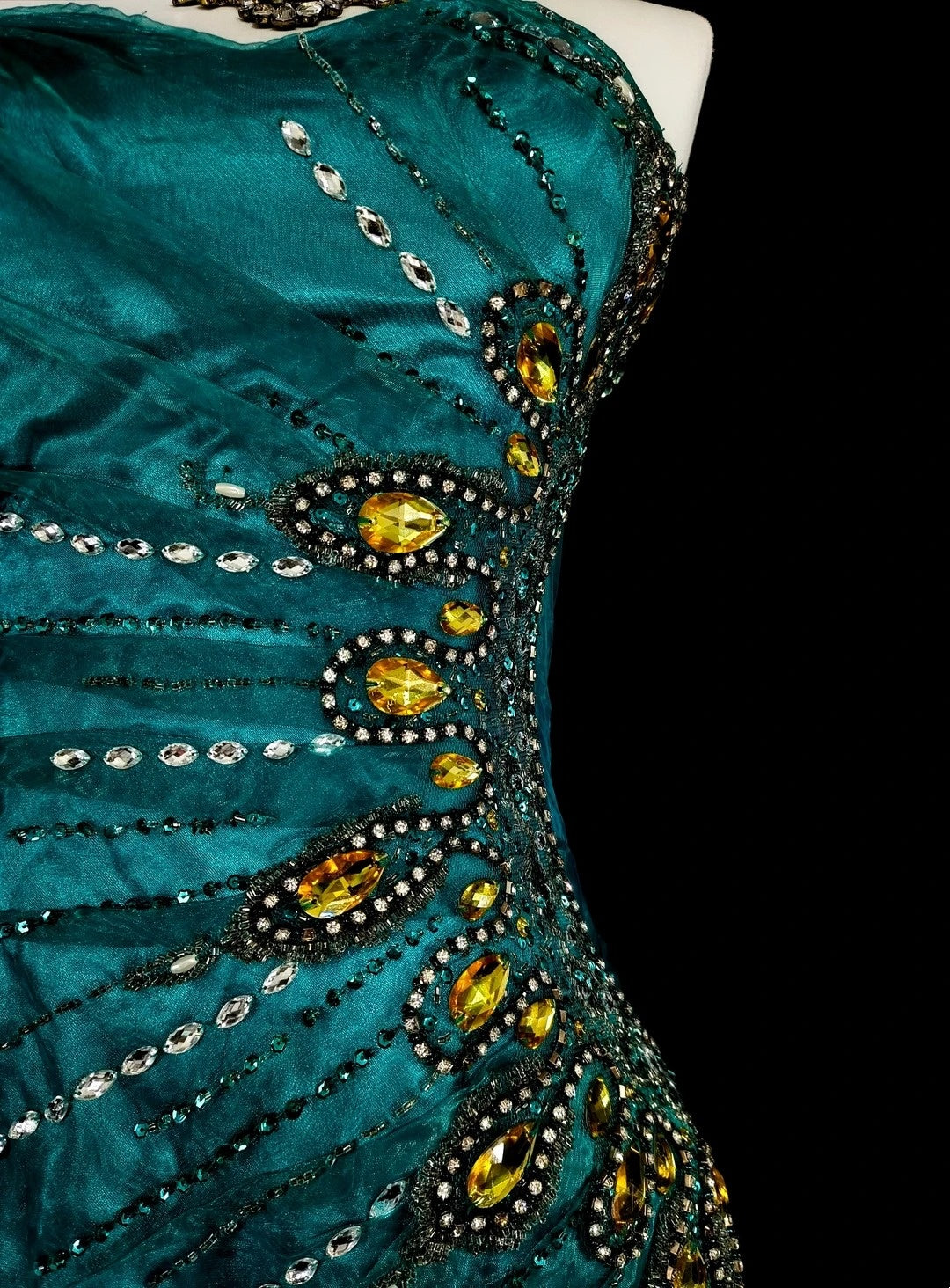 Vintage Prom Dresses Aesthetic 1970s Retro Mermaid Green Satin Long Formal Dress N2150