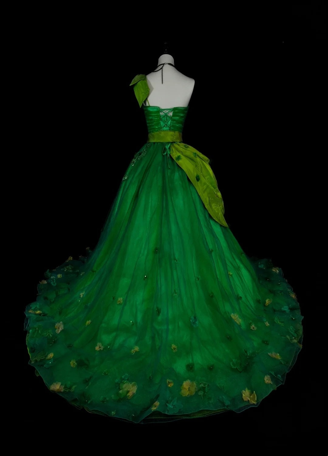 Vintage Ball Gown One Shoulder Green Tulle With Ruffles Sweet 16 Dresses Quinceanera Dress Long 15 Vestidos De Fiesta N1463