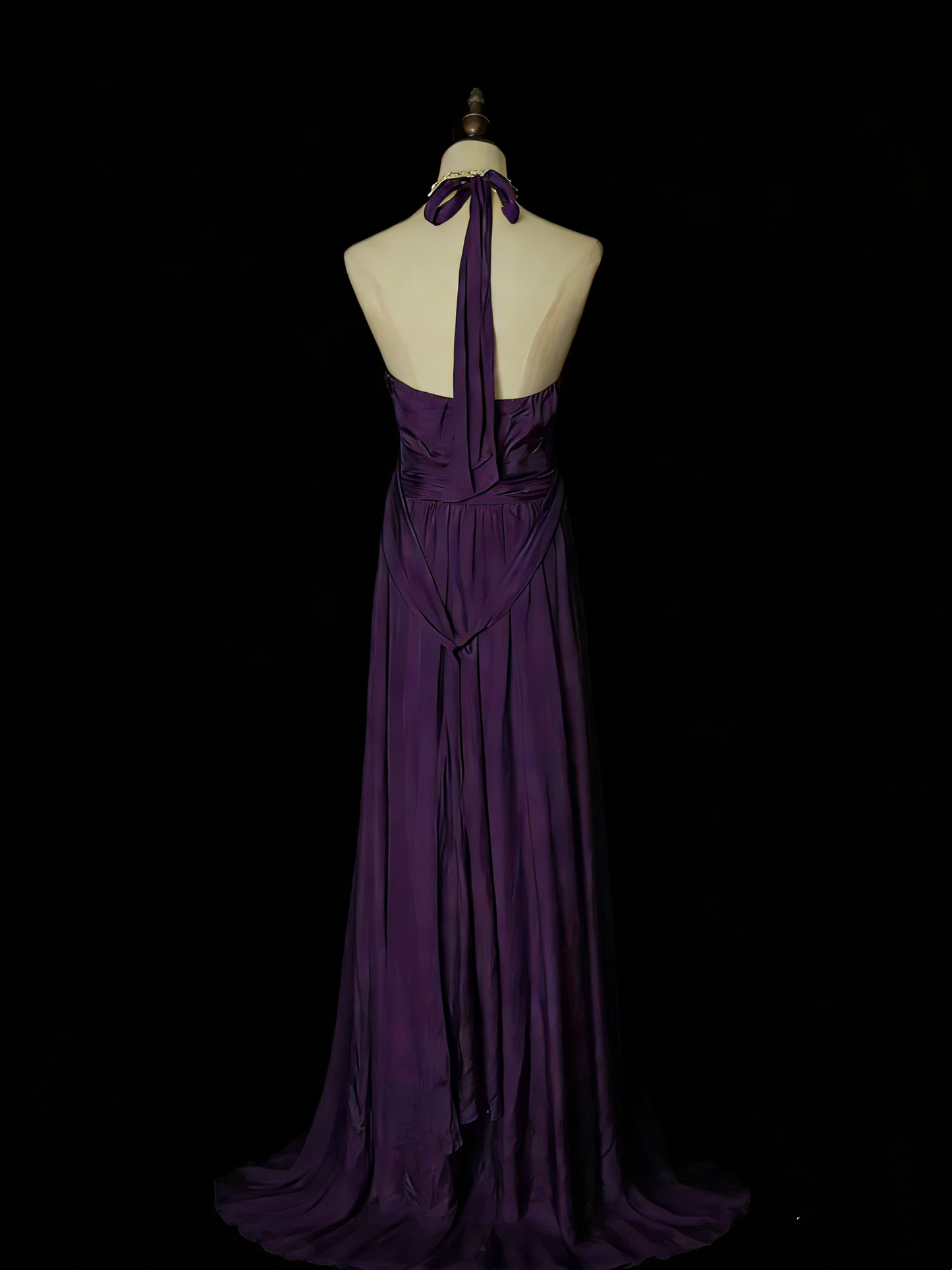 Simple A Line V Neck Purple Senior 80s Prom Dresses High School Long Formal Dress N1330