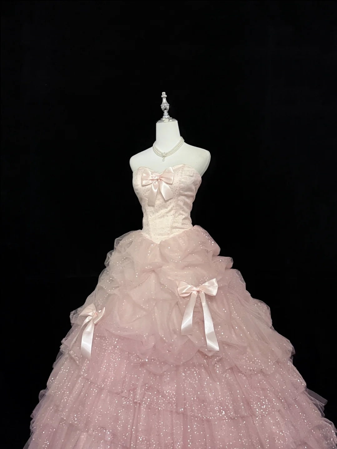 Sweet 16 Dresses Long Ball Gown Sweet Sixteen Long Birthday Dress Sweetheart Blush Pink Tulle Formal Gown RC0290