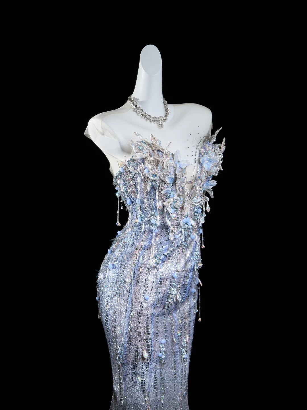 Classic Mermaid Wedding Dresses Sweetheart Silver Gray Sequin With Gem Crystals Brides Dress Bridal Gowns N299