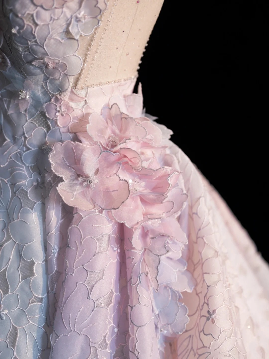 Modest Ball Gown Halter Pink Open Backs With Flowers College Formal Outfit Long Prom Inspo Graduation Dresses N1216