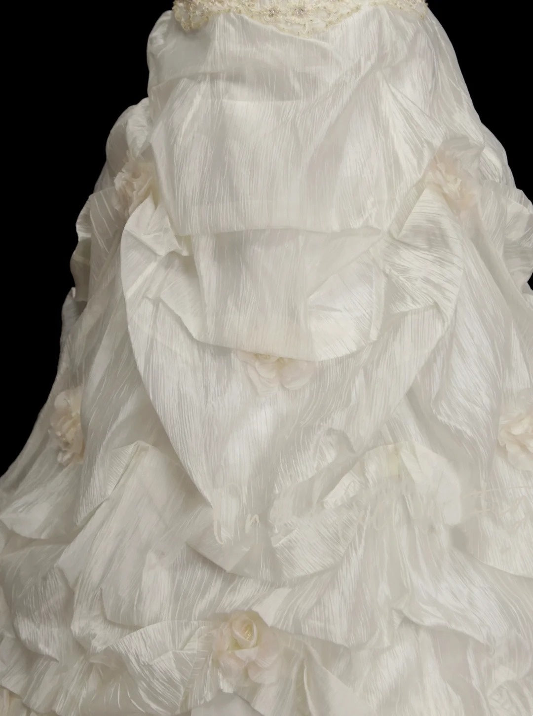 Vintage 70s Mermaid One Shoulder With 3D Flowers Wedding Dress Fairytale Bridal Dresses N1384