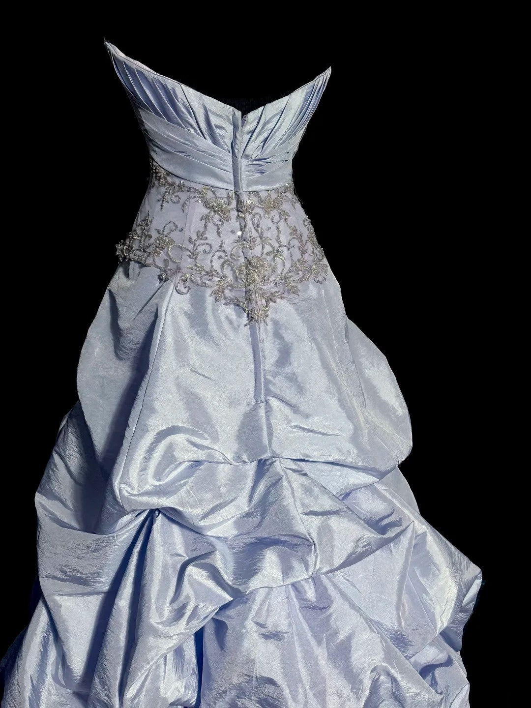 Vintage Prom Dresses Ball Gown Sweetheart Light Lilac Taffeta 80s With Lace Long Formal Evening Outfits N3895