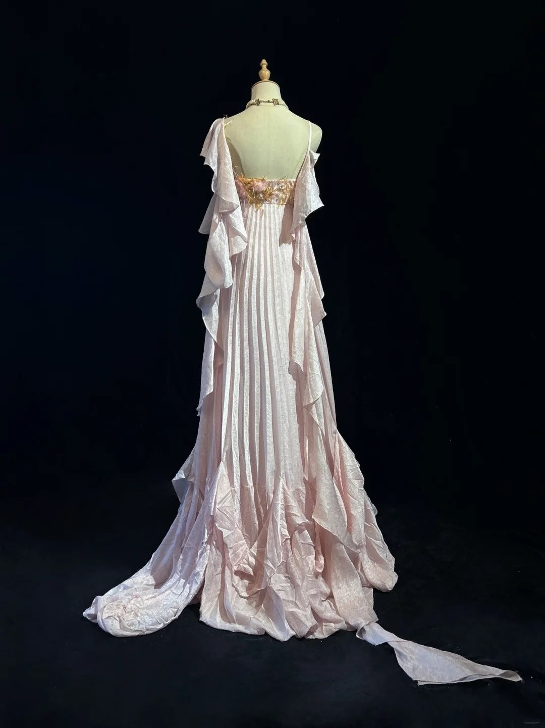 Pink Prom Dress Inspo A line Spaghetti Straps Satin With Beaded Birthday Outfits Formal Party Gown RC0124