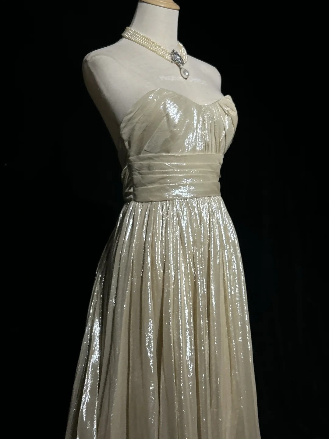 Gold Prom Dress Inspo A Line Sweetheart With Ruched Modest Long Formal Party Gown RC0085