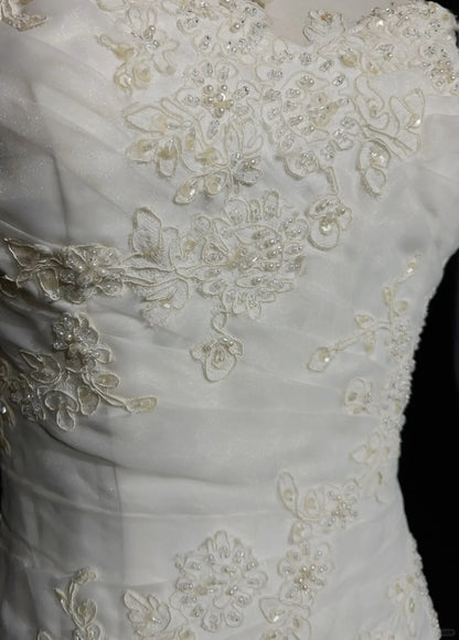 Fairytale Fantasy Art Wedding Dresses Mermaid Sweetheart White Long Brides Dress Bridal Gowns N2867