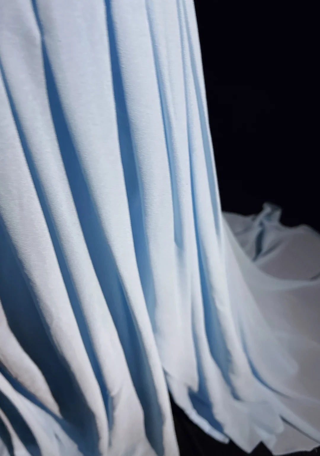 Vintage Prom Dresses Mermaid Off The Shoulder Light Blue 70s With Ruffles Chiffon Long Formal Party Dress N2517