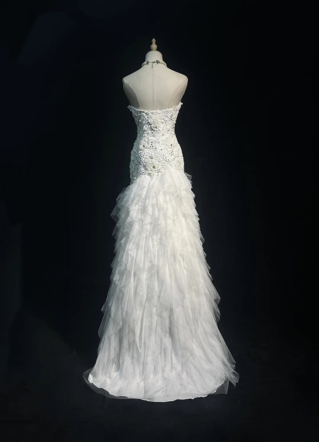 Simple Wedding Dresses Mermaid Sweetheart Lace And Tulle White Summer Beach Long Wedding Gown N3832