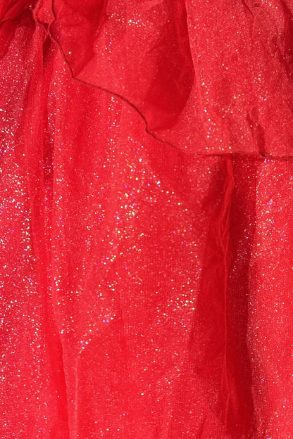 Princess Lace Strapless Red Sweet 16 Dress Ball Gown Formal Party Outfits Sweet Sixteen Dress RC0081