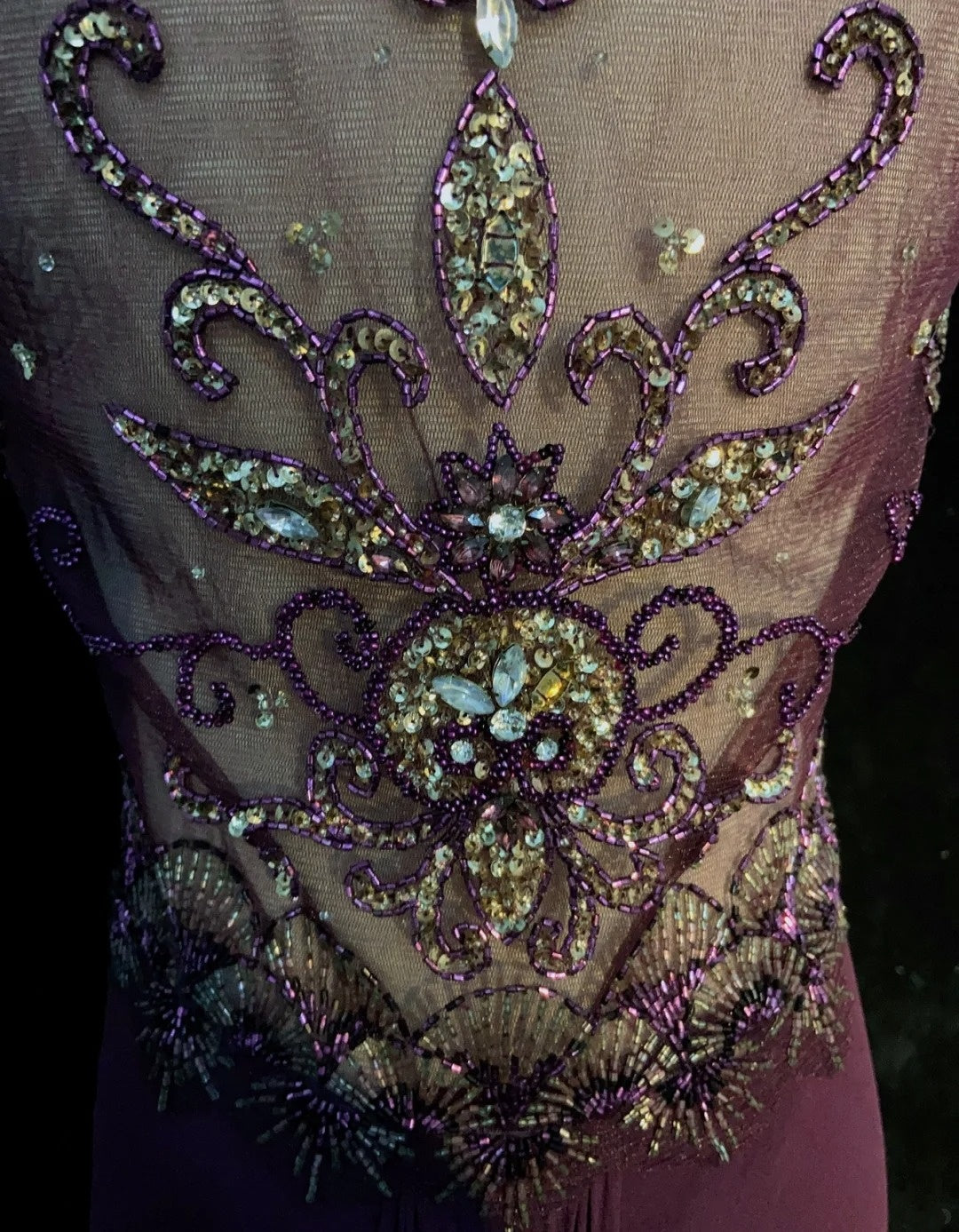 Vintage Prom Dresses Inspo Mermaid Spaghetti Strap Purple Long 1990s With Beaded Formal Gowns N3388