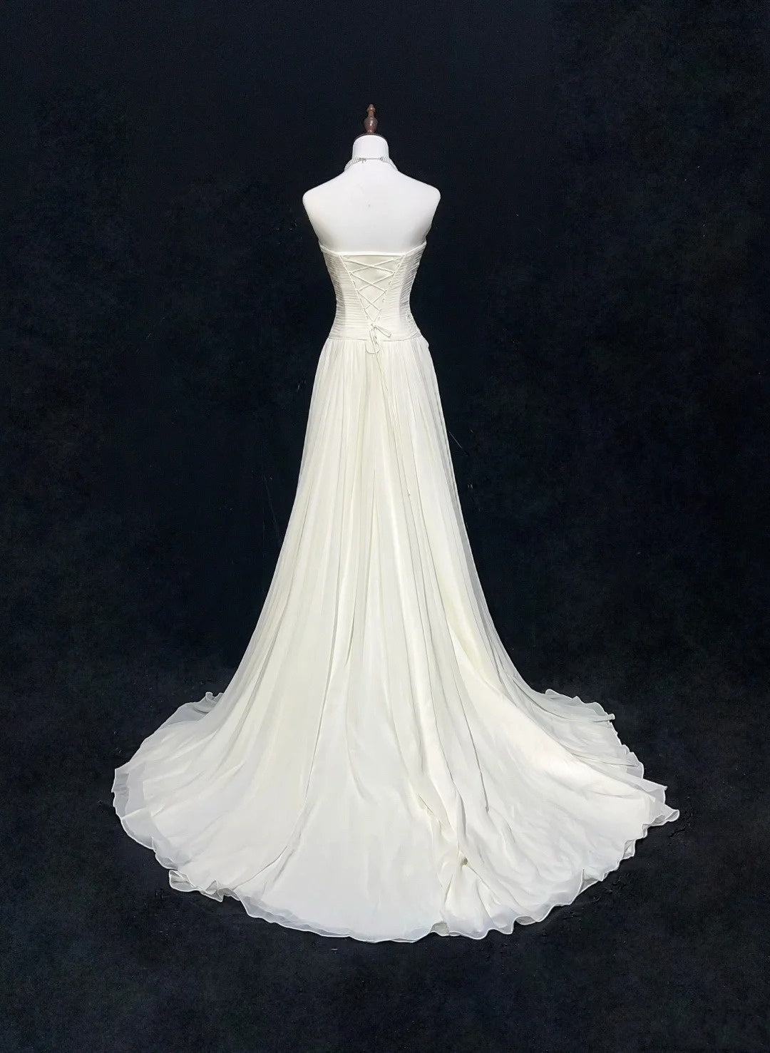Timeless Wedding Dresses A Line Strapless White Chiffon With Appliqued Long Bridal Gown N3013