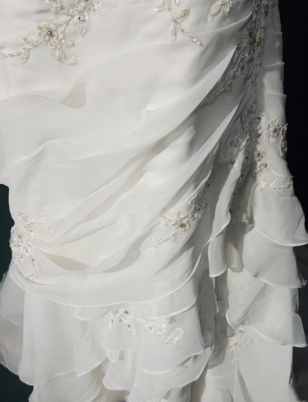 Timeless Wedding Dresses A Line Strapless White Chiffon With Ruffled Long Bridal Gown N3008