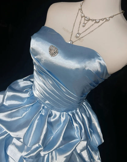Cute Ball Gown Sweetheart Light Sky Blue 16th Birthday Gown Homecoming Dresses N3807