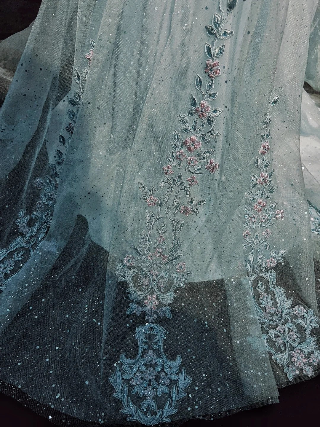 Vintage Prom Dresses Inspo Mermaid V Neck Light Sky Blue Long 1990s With Lace Appliqued Formal Gowns N3359