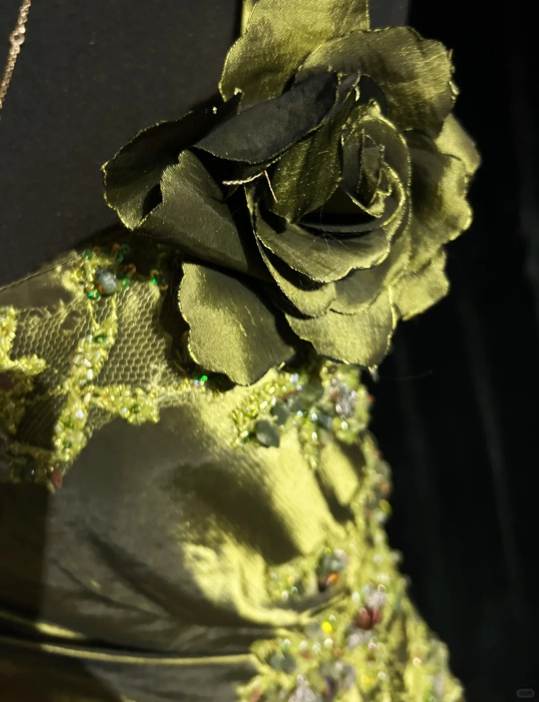 Vintage Mermaid 2000s Spaghetti Strap Olive Green Satin Formal Dress Long Prom Dresses N2575