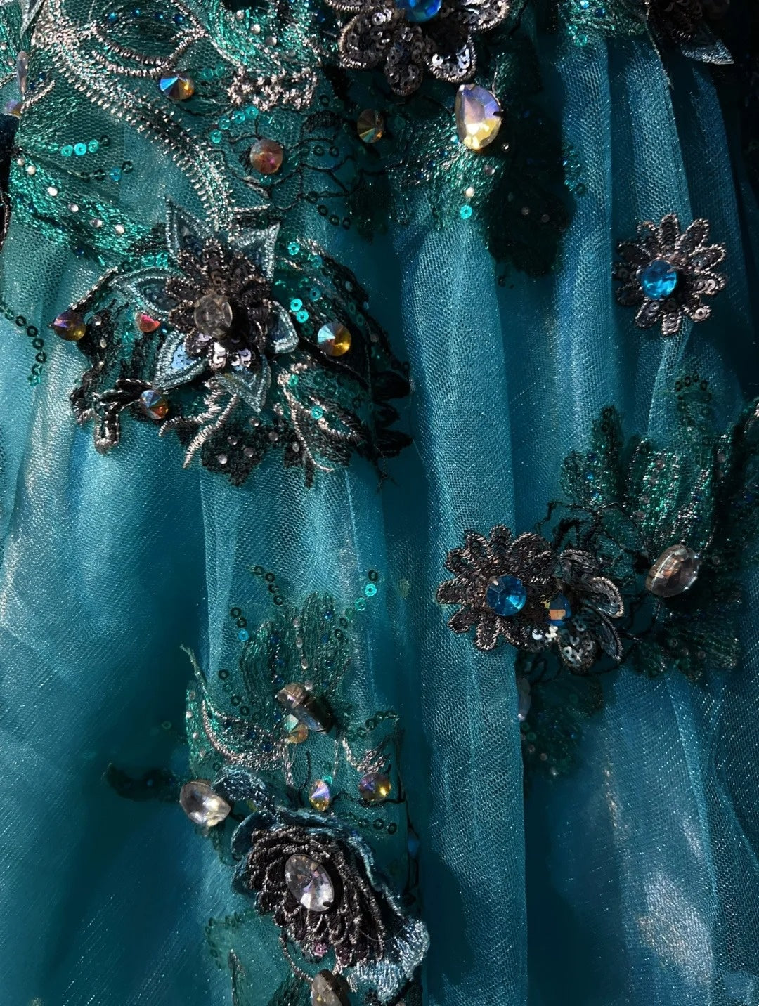 Vintage Prom Dresses Inspo Mermaid Straps Tulle Blue Long 1990s With Lace Appliqued Formal Gowns N3360