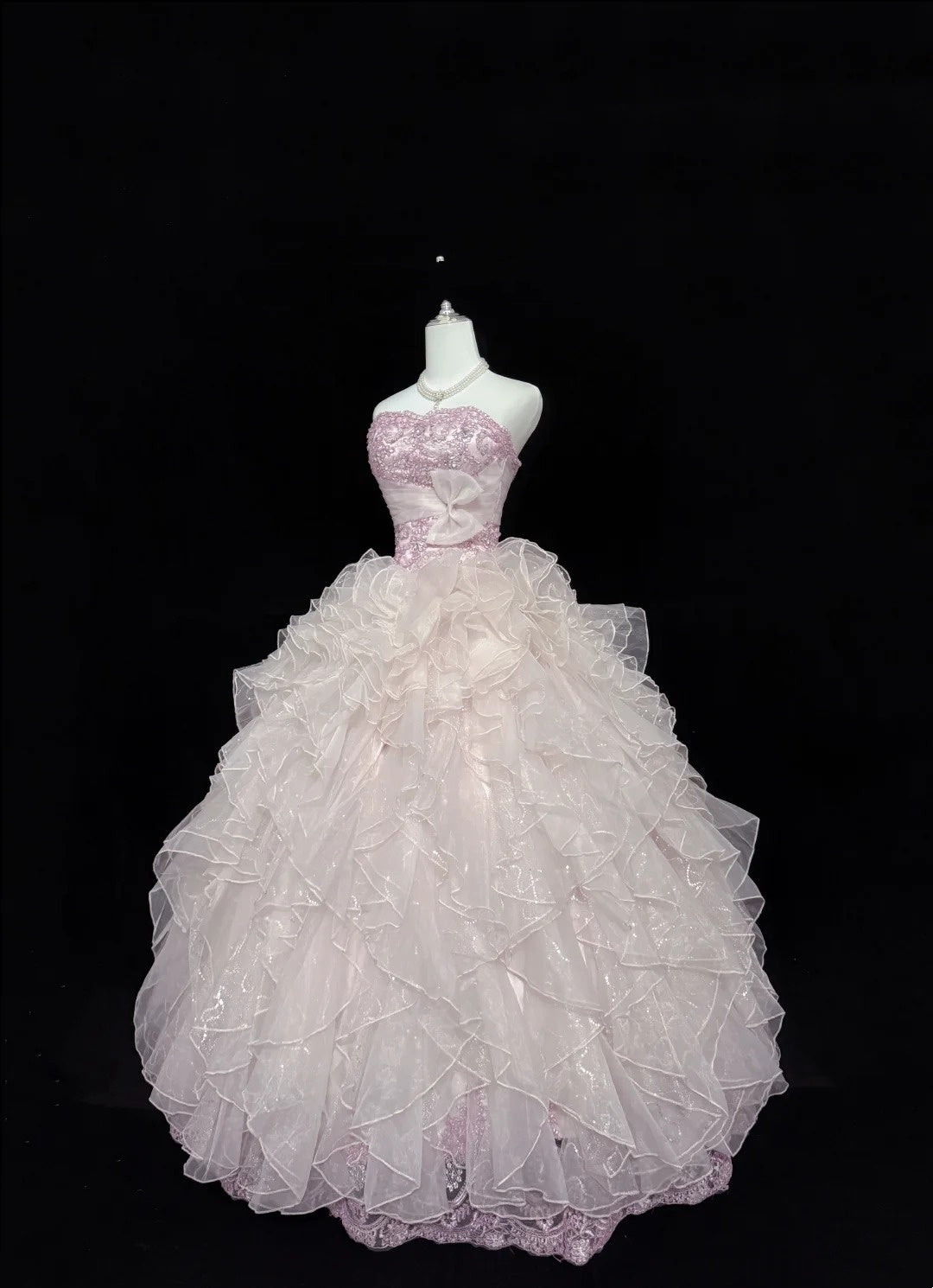 Sweet 16 Dresses Long Ball Gown Sweet Sixteen Long Birthday Dress Strapless Pink Formal Gown RC0299