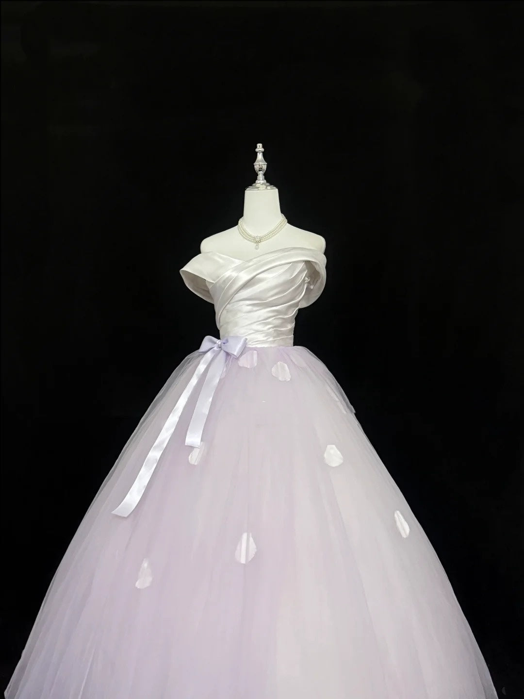 Sweet 15 Quinceanera Dress Ball Gown Off Shoulder Lilac With Sleeves Long 15th Birthday Gown RC0308