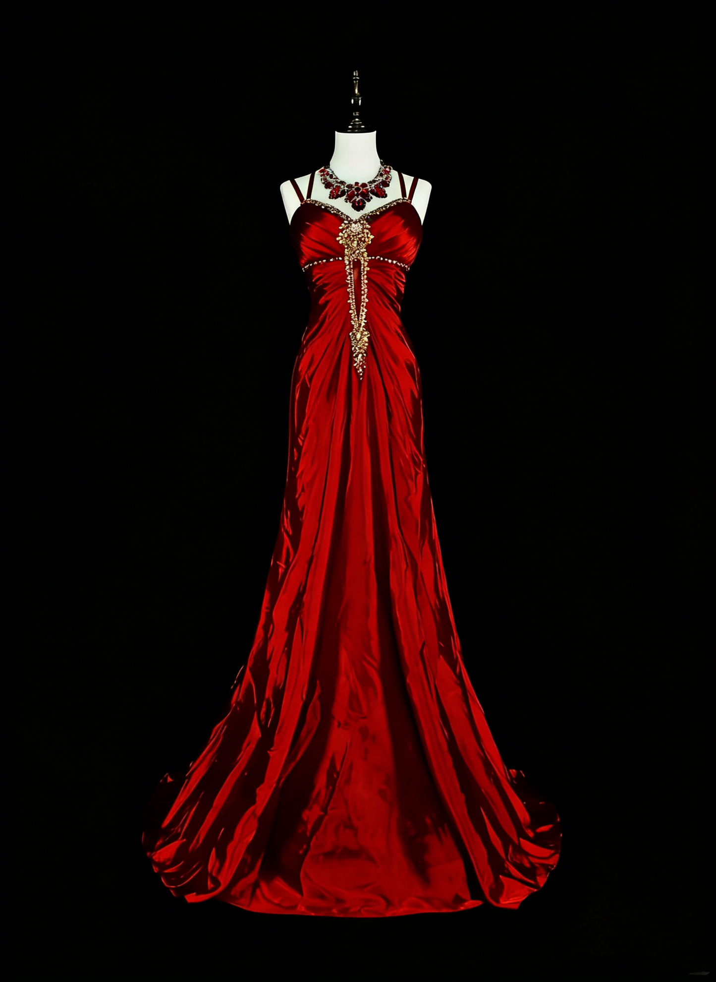 Vintage Prom Dresses Aesthetic 1950s Retro Mermaid Dark Red Backless Long Party Dress N2023
