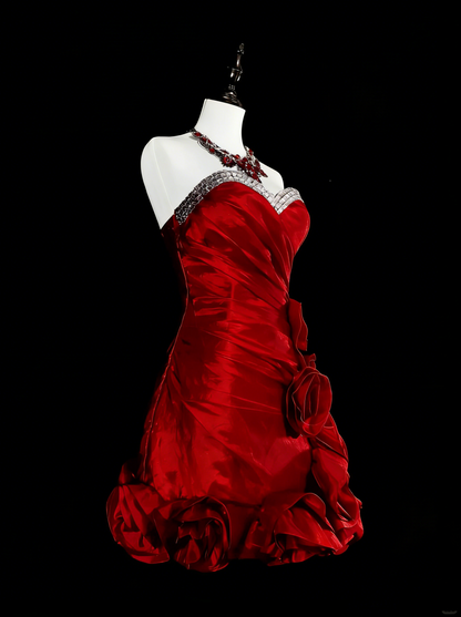 Unique Sheath Sweetheart Tight Bodycon Red Inspo Vintage Fashion 2000s Hoco Short Inspo Homecoming Dresses N2013